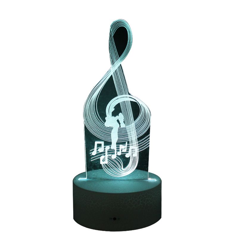 Creative 3D Note Nightlight LED lamp USB lamp Bedside lamp Bedroom lamp Festive birthday gift