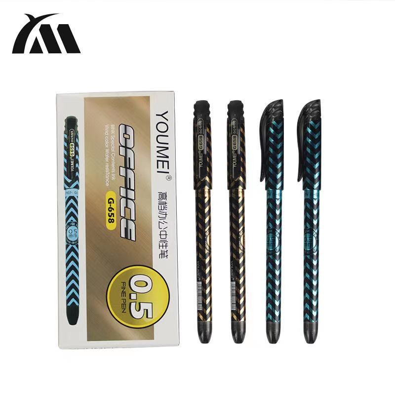 Hermosa fuente YOUMEI unisex pen negro 0.5MM aqua pluma oficina firma pluma publicidad
