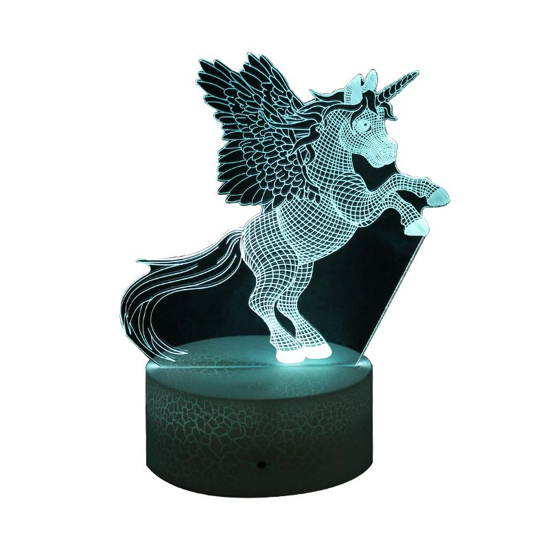 Creative 3D wildebeest nightlight LED lamp USB lamp Bedside lamp Bedroom lamp Holiday birthday gift