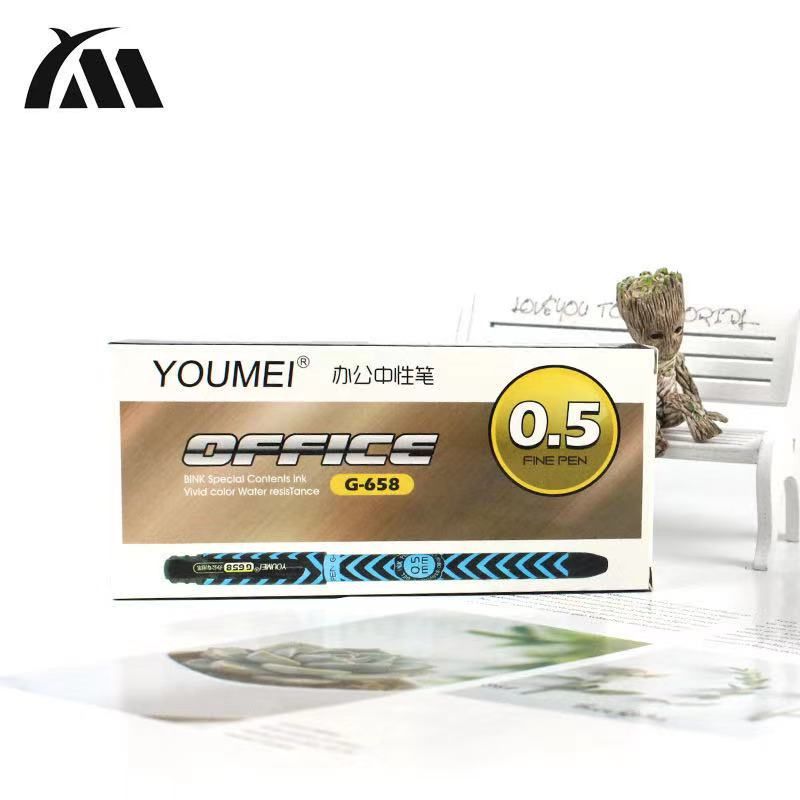 Hermosa fuente YOUMEI unisex pen negro 0.5MM aqua pluma oficina firma pluma publicidad Item Picture