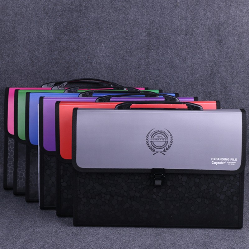 手提式办公事务包FC黑色石头纹包边风琴包 文件包 办公资料包 厂家直销 学生试卷包详情图10