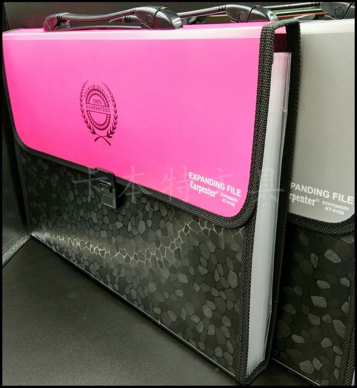 手提式办公事务包FC黑色石头纹包边风琴包 文件包 办公资料包 厂家直销 学生试卷包详情图7