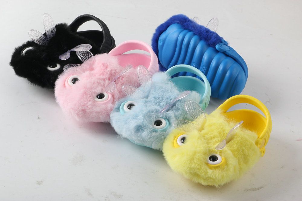 Summer cute plush garden shoes for kids