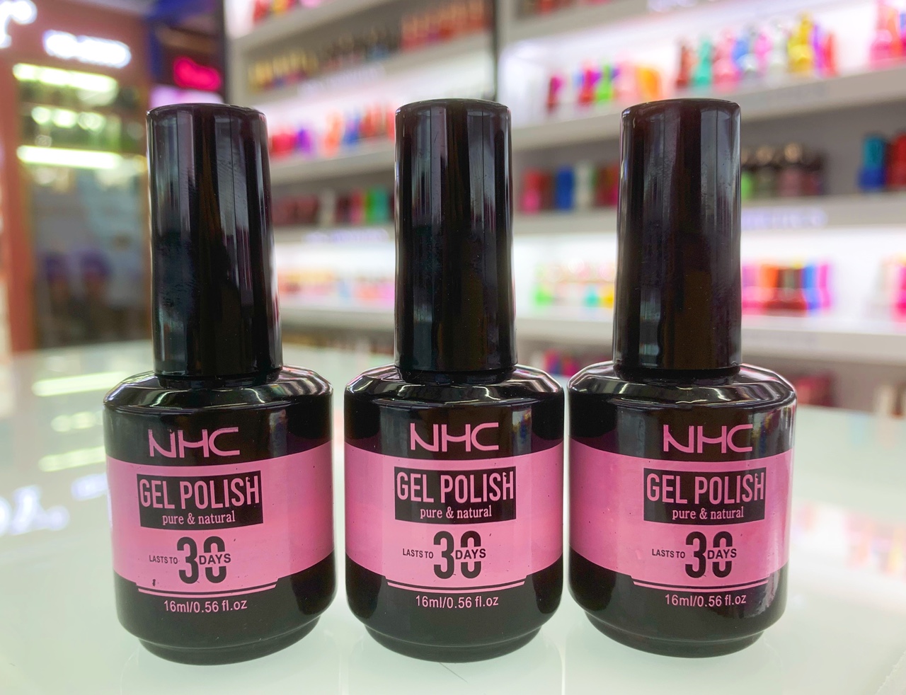 NHC甲油胶 美甲光疗胶亮片加固封层底胶内销外贸款