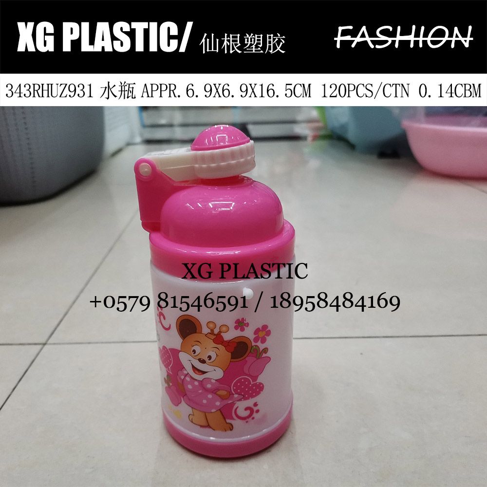 plastic water bottle for kids cartoon cute student water bottle straw water bottle with rope hot sales classic kettle