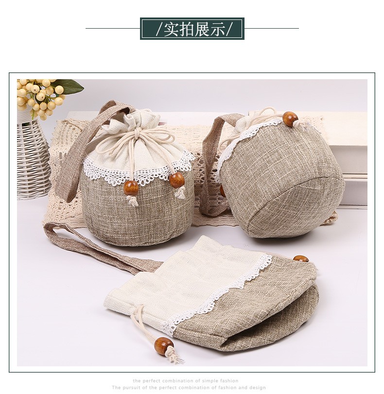 厂家直销新款束口袋化妆品收纳袋礼品包装袋香薰料包装空袋购物袋详情图8