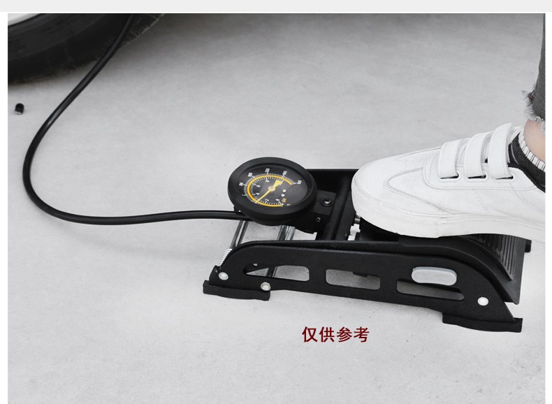 Alta presión portátil 550D euronai pedal inflator bicicleta pedal pedal bomba de carga de coche motocicleta eléctrica detail image 12