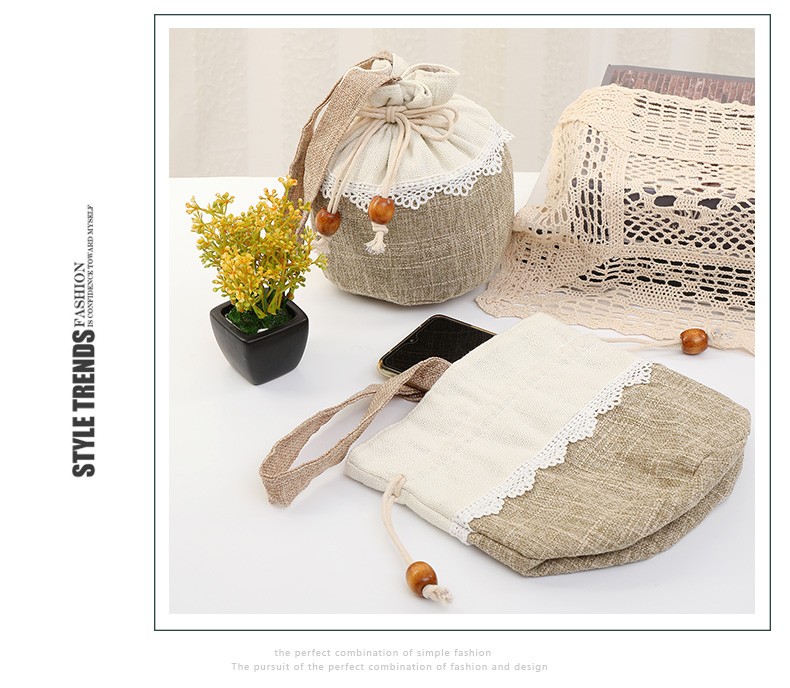 厂家直销新款束口袋化妆品收纳袋礼品包装袋香薰料包装空袋购物袋详情图9