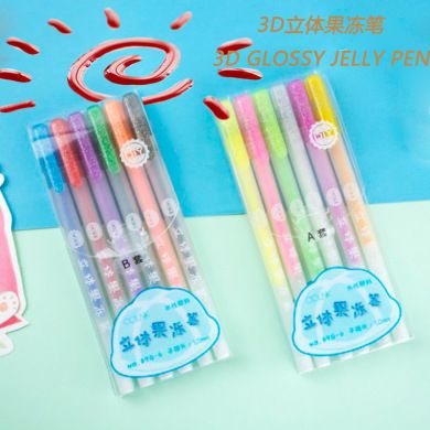 Colin 890 3D Highlighter DIY Hand Painting Doodle Diary Student Creative 3D Jelly Pen Set