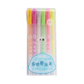 Colin 890 3D Highlighter DIY Hand Painting Doodle Diary Student Creative 3D Jelly Pen Set undefined
