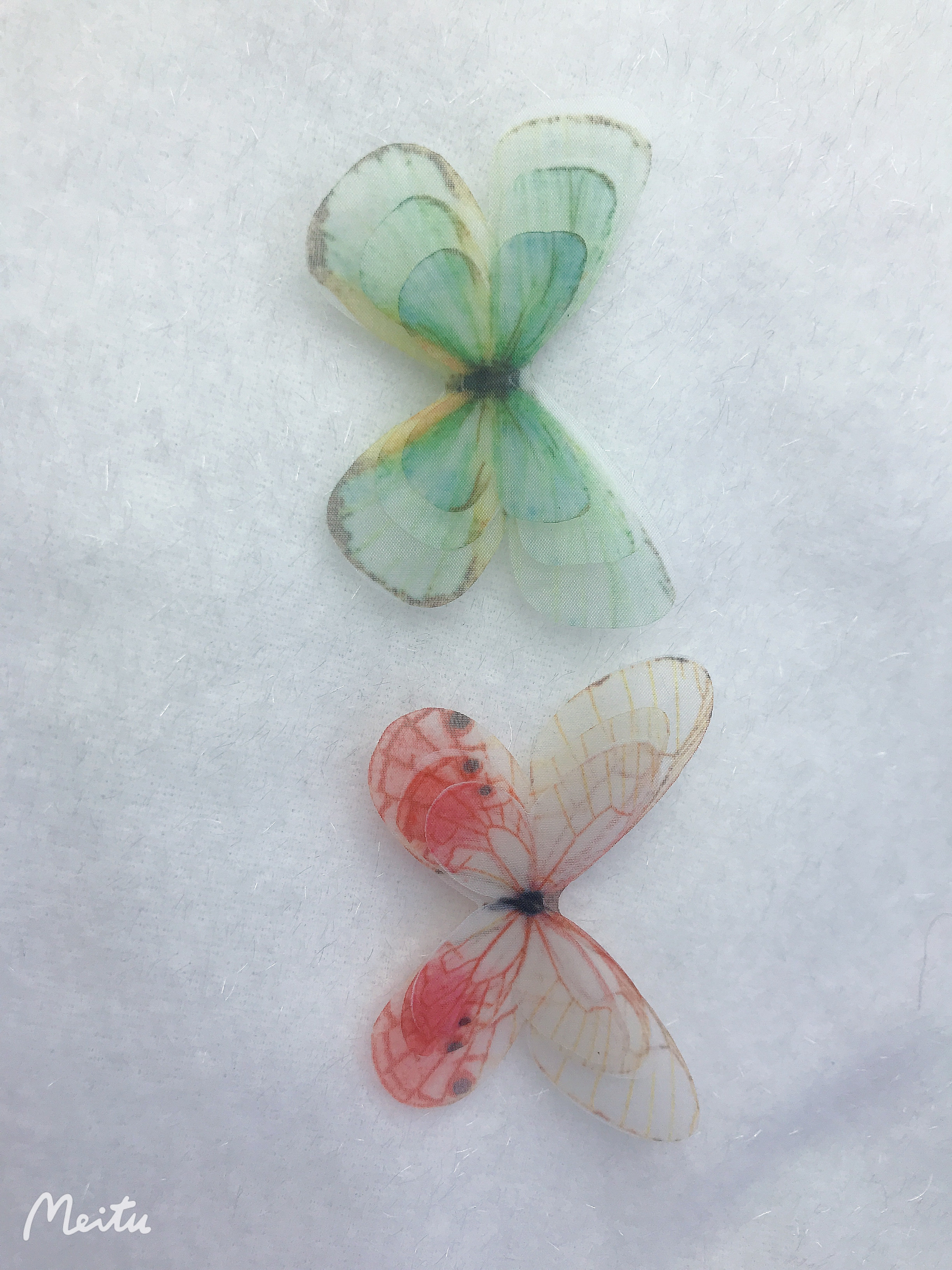 Purple Cherry Blossom Language Tulle Butterfly Hair clip Headwear accessory Classic ancient Chinese style undefined