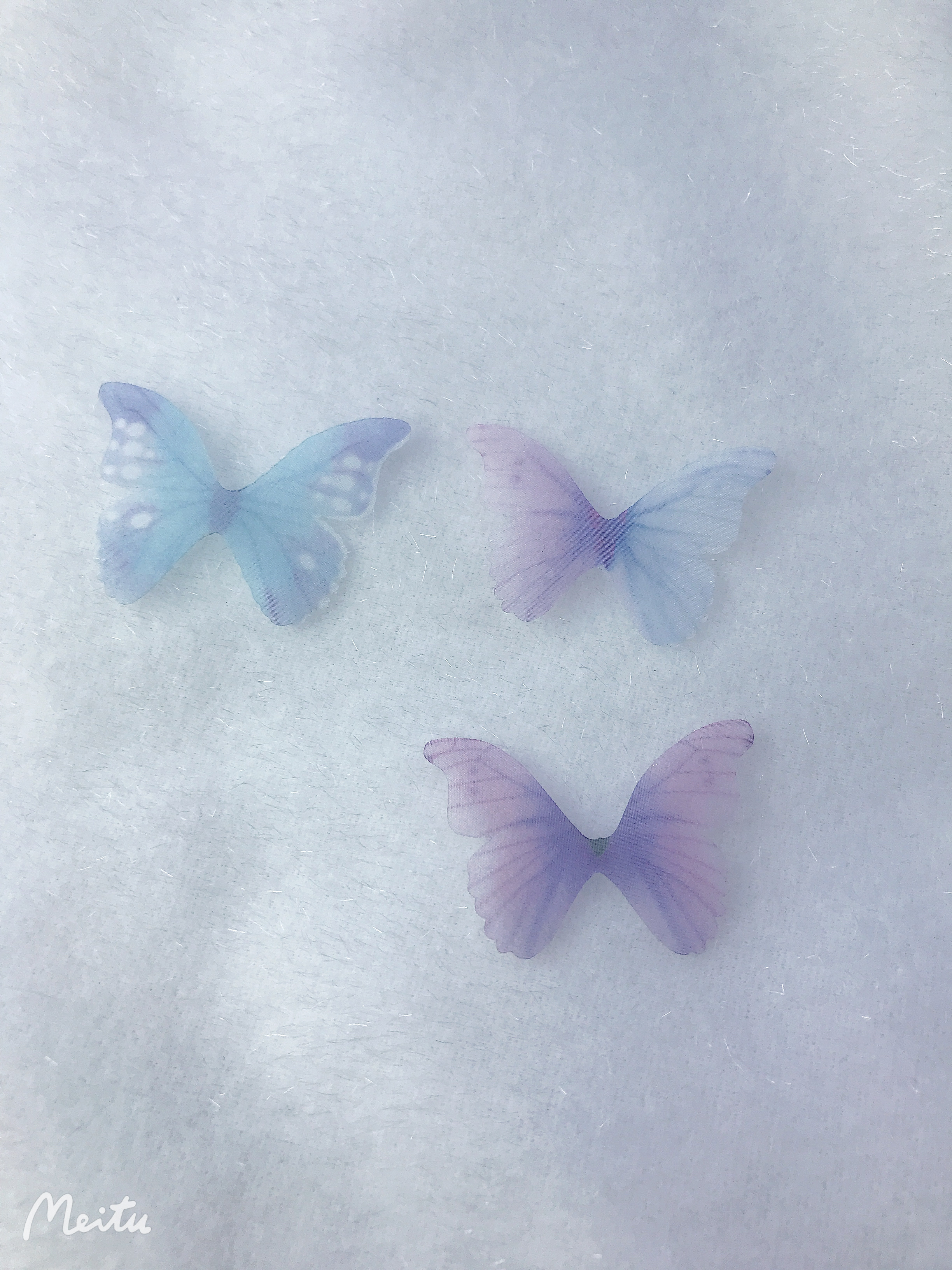 Purple Cherry Blossom Language Tulle Butterfly Hair clip Headwear accessory Classic ancient Chinese style details Picture