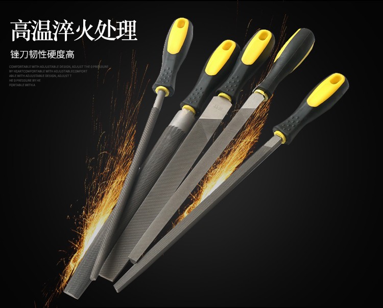 File steel file manufacturer direct sales 5-piece file sets, high carbon steel flat round files 6-inch, 8-inch, 10-inch, 12-inch. For large quantities and prices, please consult customer service detail image 3