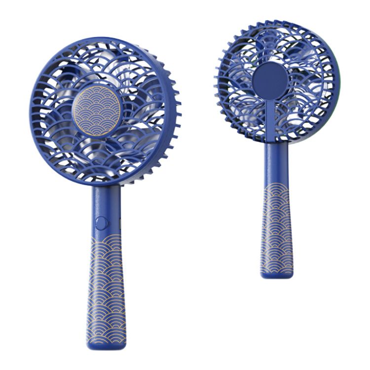 Hand-held small Fan 2021 New Student Desktop fan USB Outdoor Mini Hand-held retro neck pocket fan