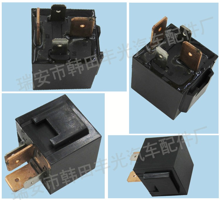 Factory direct sales of automotive relay switch 12V 80A universal controller switch 5-pin 4-pin black RT7106 detail image 5