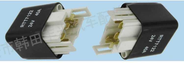 厂家直销 汽车继电器开关12V 40A通用款控制器开关5插黑色控制器RTT7122详情6