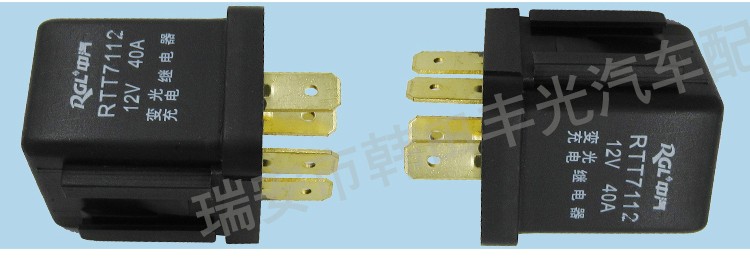 Factory direct sales of 5-pin automotive relay switch 12V 40A universal controller switch black RTT7112 detail image 4