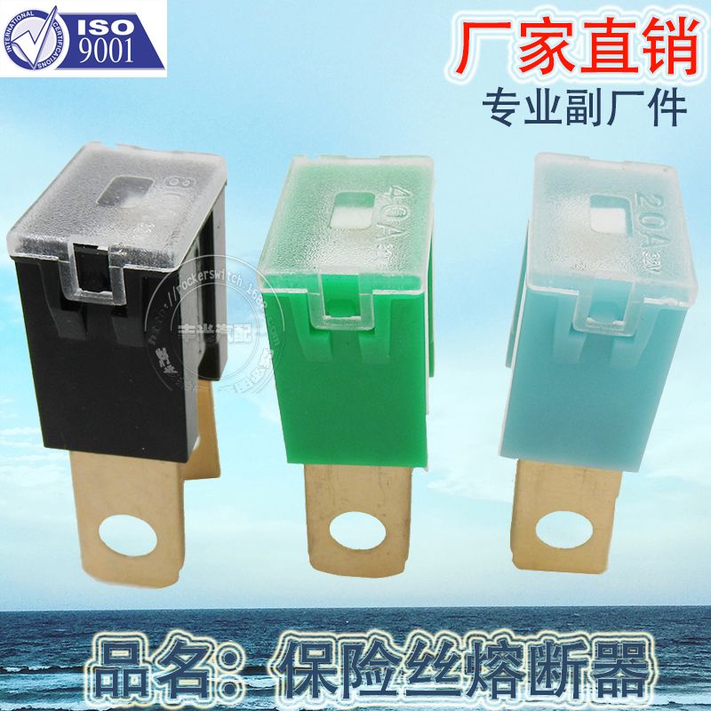 厂家直销 适用于环保汽车用连接式保险丝 开口外插熔断器2插脚短脚内插保险丝