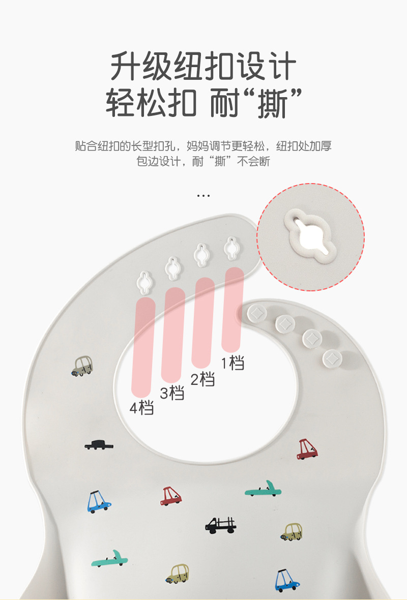 爆款母婴用品宝宝围嘴防水儿童硅胶围兜 婴儿口水饭兜免洗夏季详情5