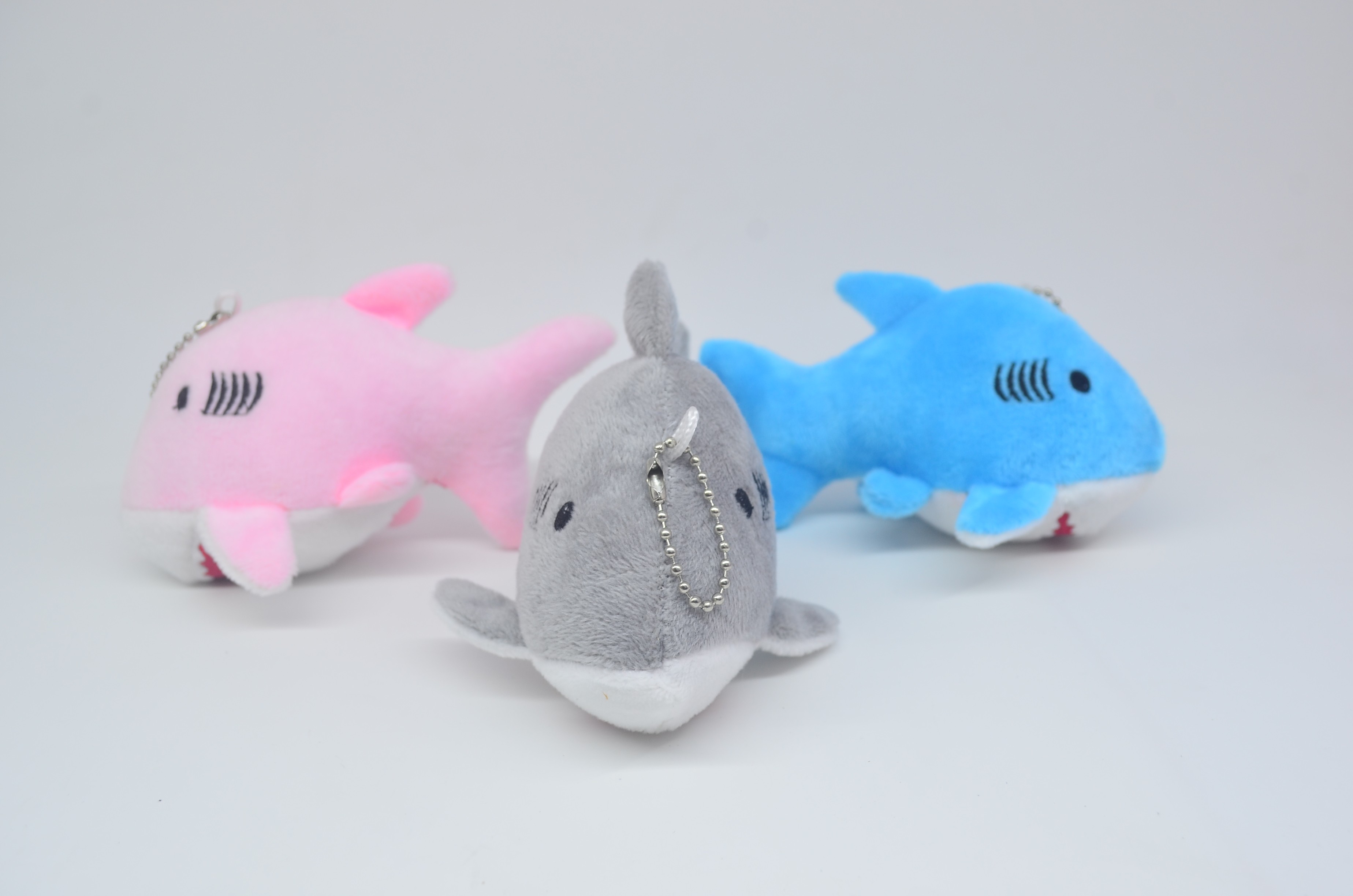 鲨鱼毛绒玩具小挂件 卡通可爱小鲨鱼包包挂件 毛绒公仔挂件批发详情图15