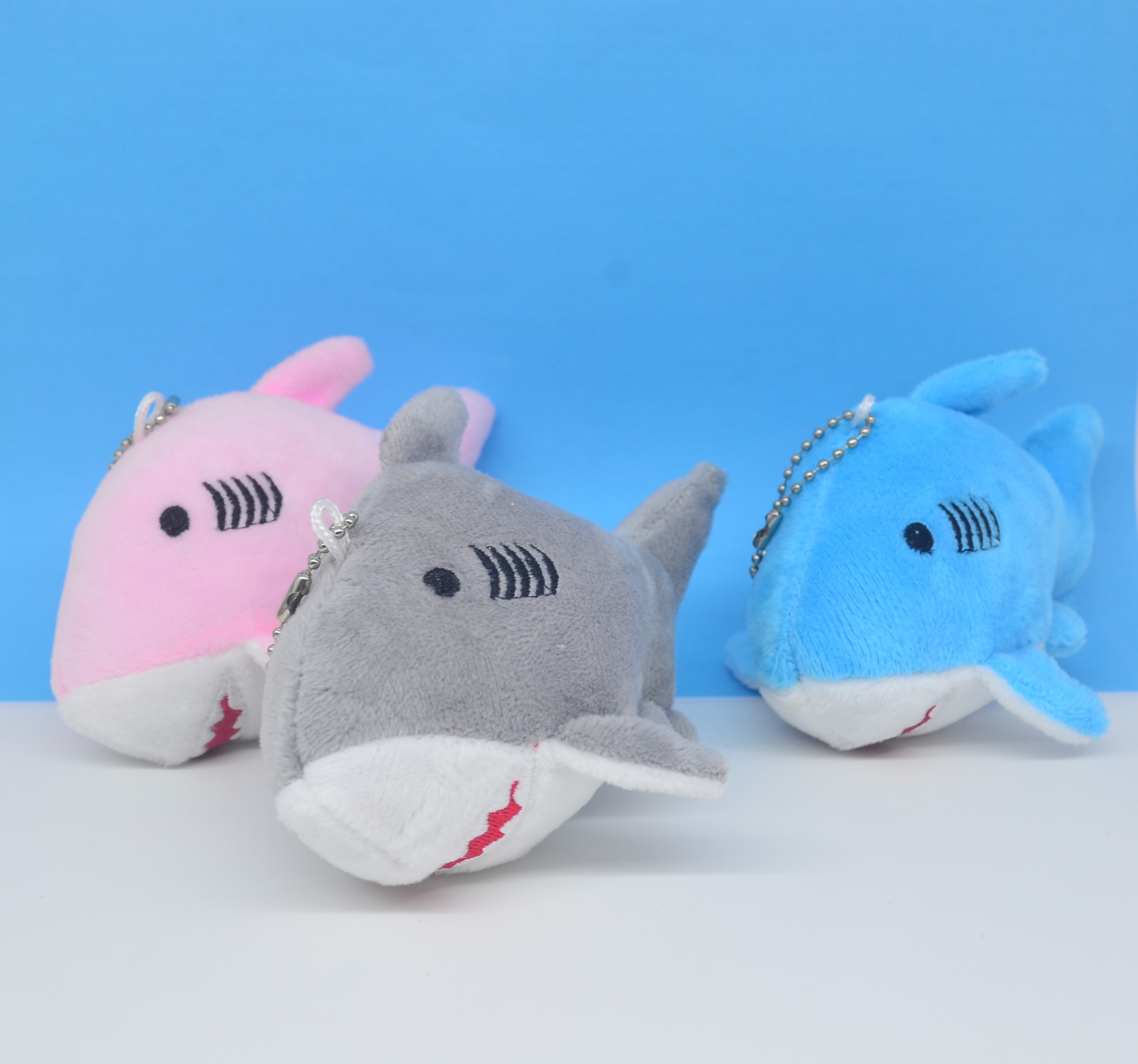 鲨鱼毛绒玩具小挂件 卡通可爱小鲨鱼包包挂件 毛绒公仔挂件批发详情图13