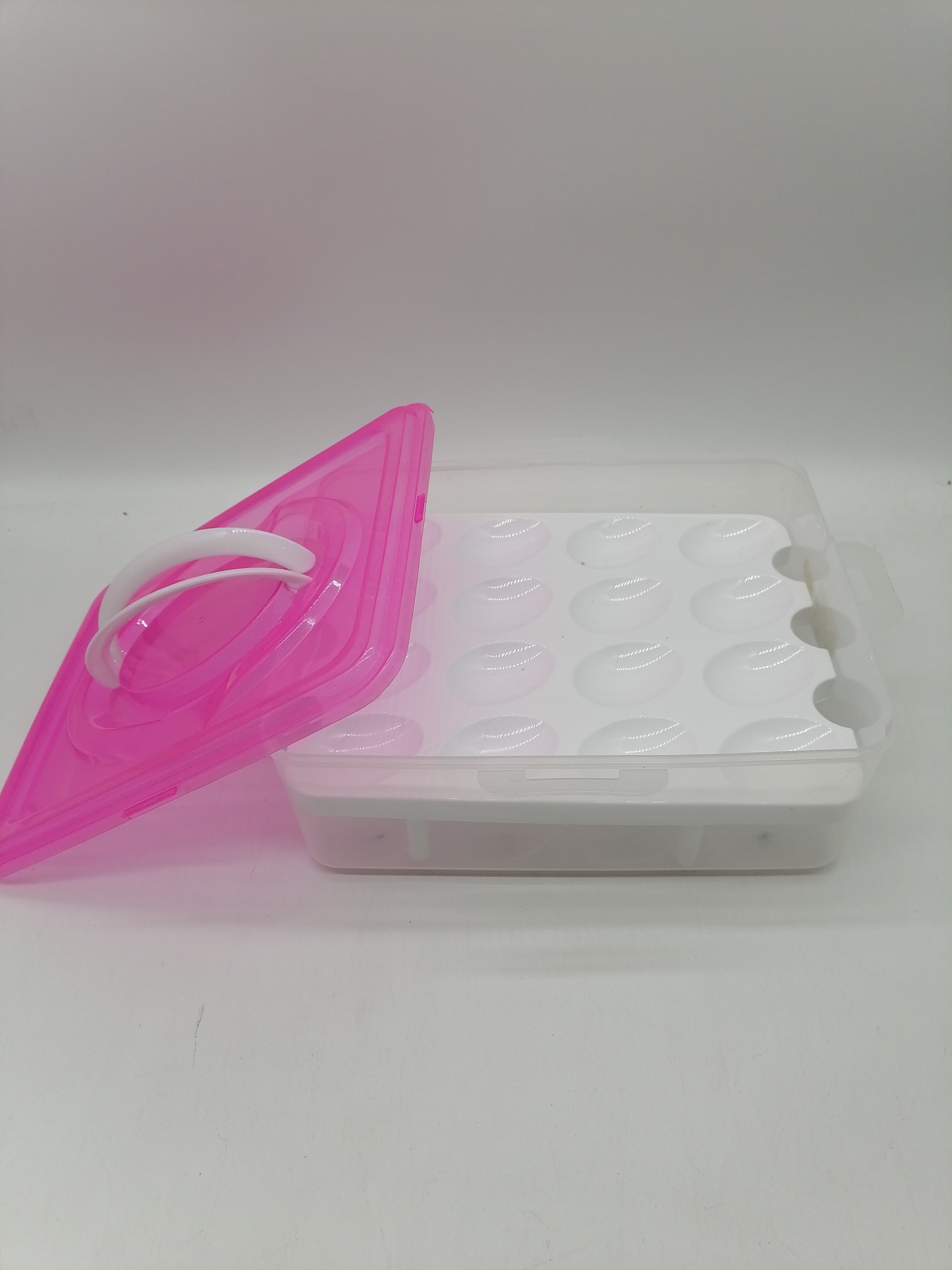 家用大容量鸡蛋冰箱食物保鲜收纳盒便携塑料密封蛋托满月包装礼盒详情图5