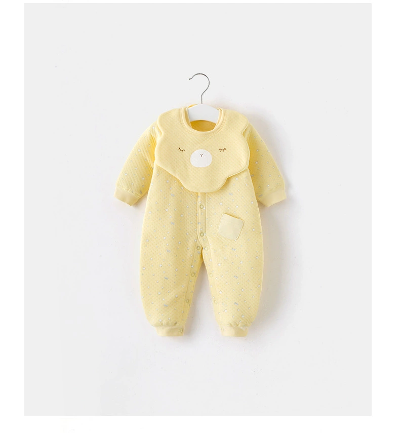 婴儿衣服春秋装连体衣压缩薄棉保暖婴幼儿3-6–9－12个月男女宝宝哈衣爬服细节图
