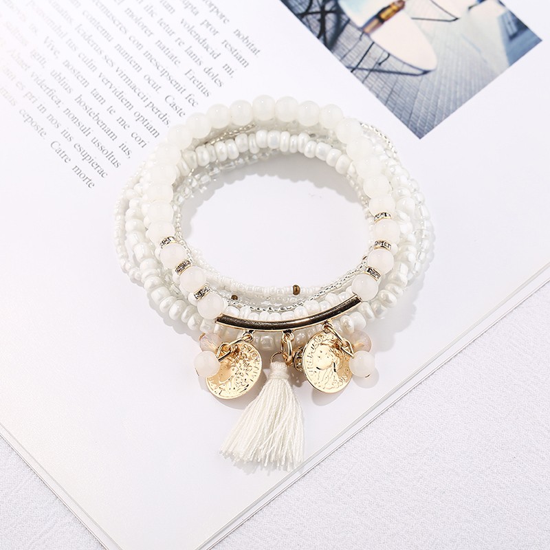 金属流苏吊坠波西米亚风多层百搭手串时尚天然水晶石手链厂家批发详情5