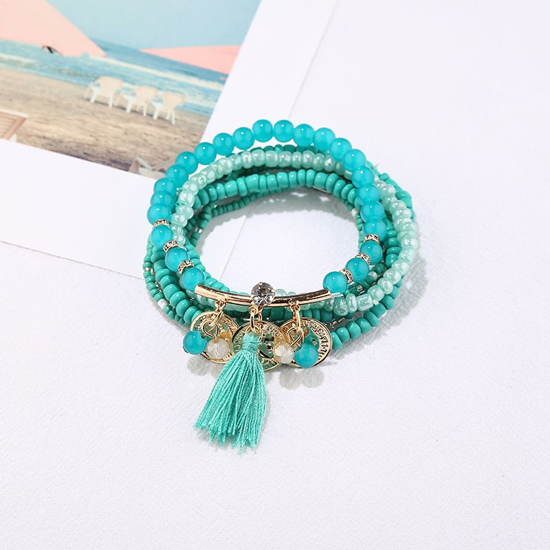 跨境爆款手串/水晶米珠手串/叠戴多层手串细节图