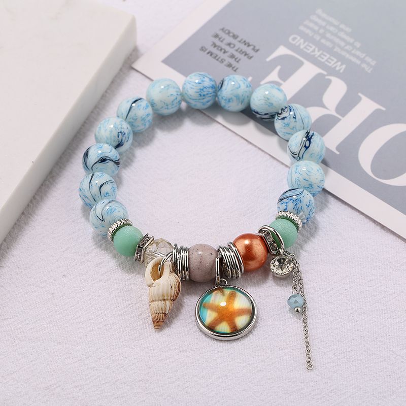Cross-border new fashion women's bracelet beaded jewelry stone shell bracelet sweet and cute girls hand jewelry wholesale thumbnail