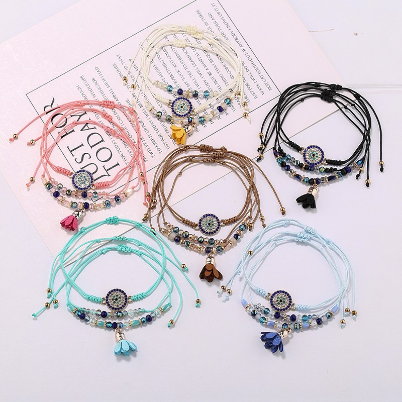 欧美波西米亚风新款手串手饰套装民族风创意米珠流苏合金手链手绳详情8