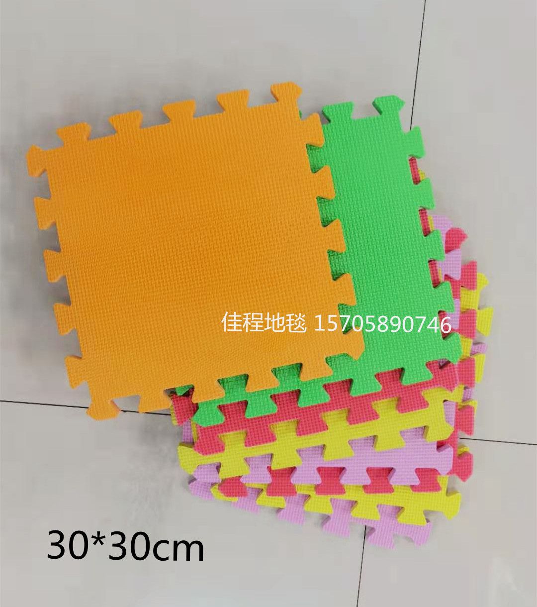 1.0cm thick eco-friendly EVA solid color puzzle floor mat, solid color mat, single color EVA mat, children's puzzle floor mat Item Picture