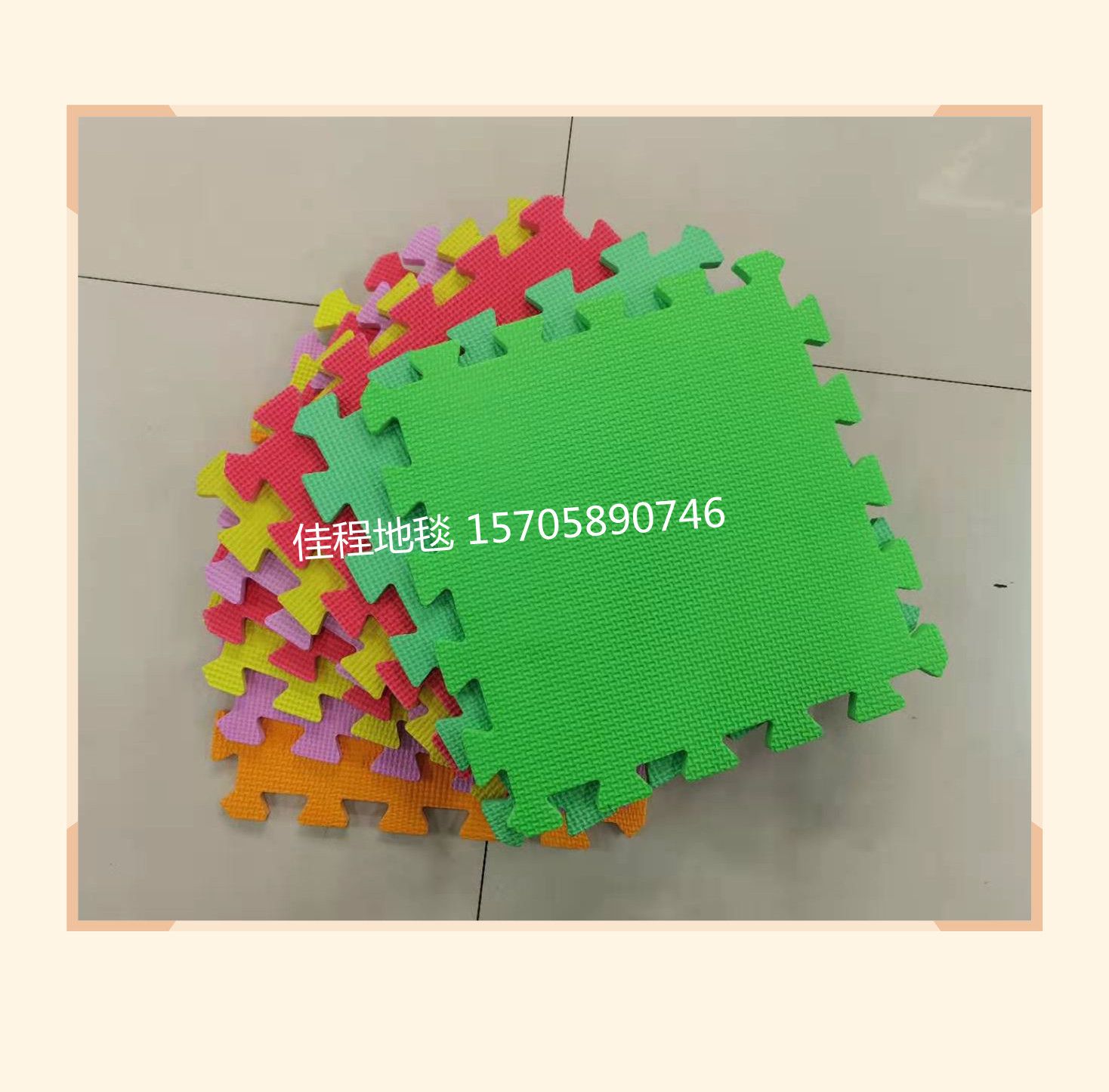 1.0cm thick eco-friendly EVA solid color puzzle floor mat, solid color mat, single color EVA mat, children's puzzle floor mat full figure