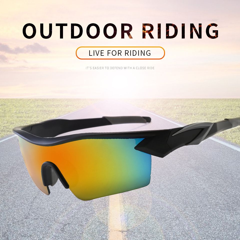 9311 Sunglasses Men's cycling glasses Outdoor sports glasses Single bike dust sunglasses soft nose pad full figure
