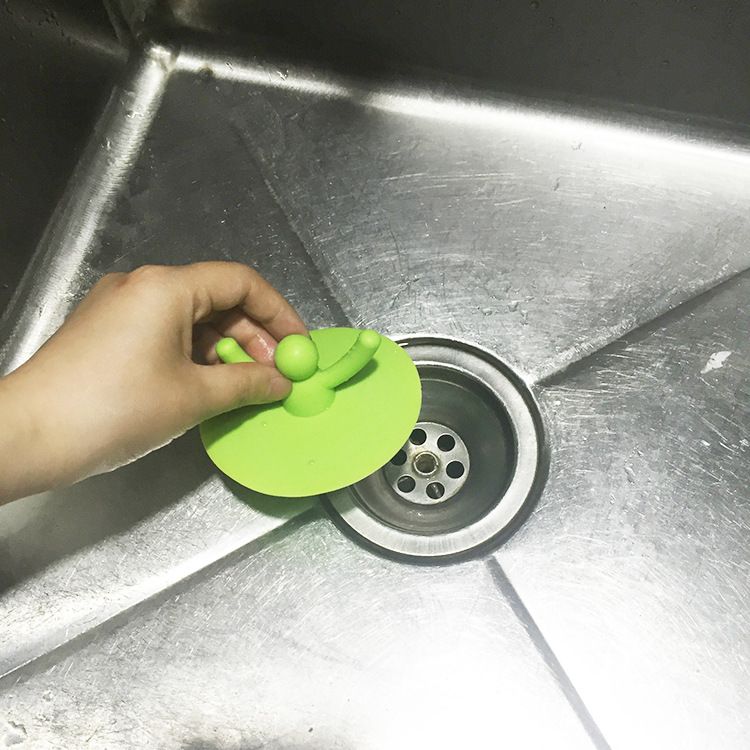 小伙伴厨房卫生间水槽塞硅胶地漏盖 小人洗手盆浴缸下水道堵水塞  量大价格请咨询客服细节图
