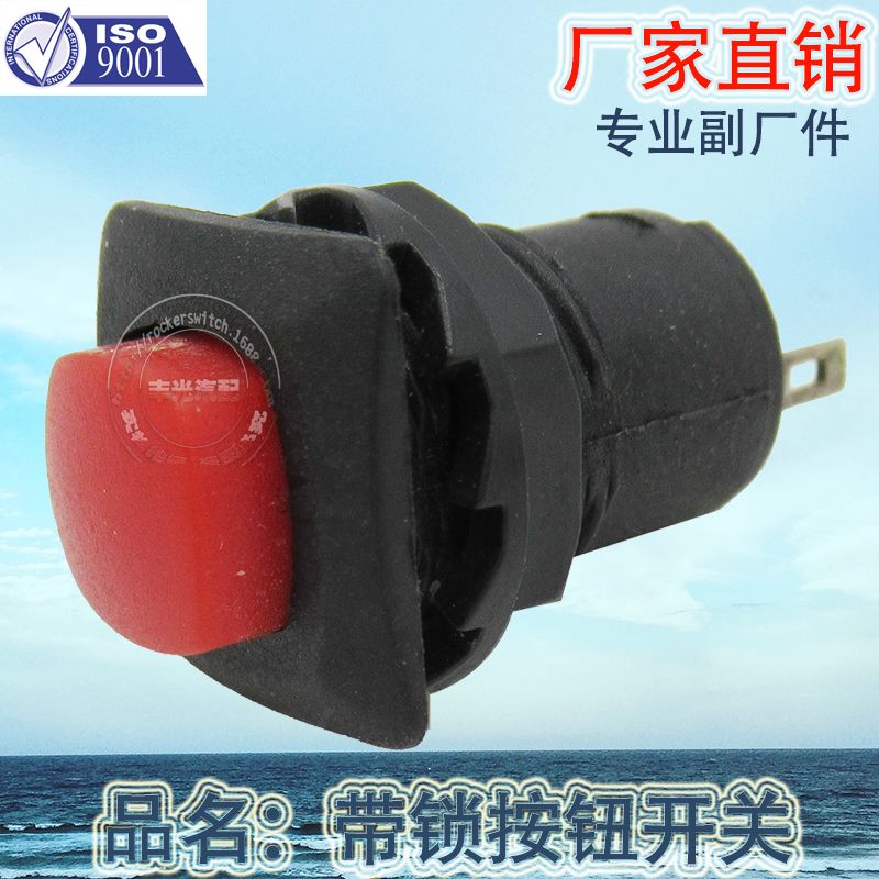 Factory direct sales push-button switch self-locking type push-button switch with lock On-OFF switch 1A 250VAC DS-225 details Picture