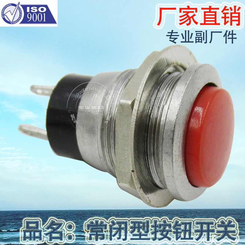 Factory direct sales of small metal casing push-button switch self-resetting small push-button switch 1.5A 250VAC DS-318 details Picture
