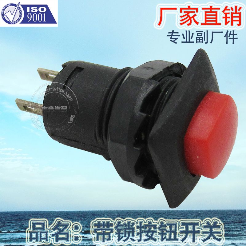 Factory direct sales push-button switch self-locking type push-button switch with lock On-OFF switch 1A 250VAC DS-225 Specification image