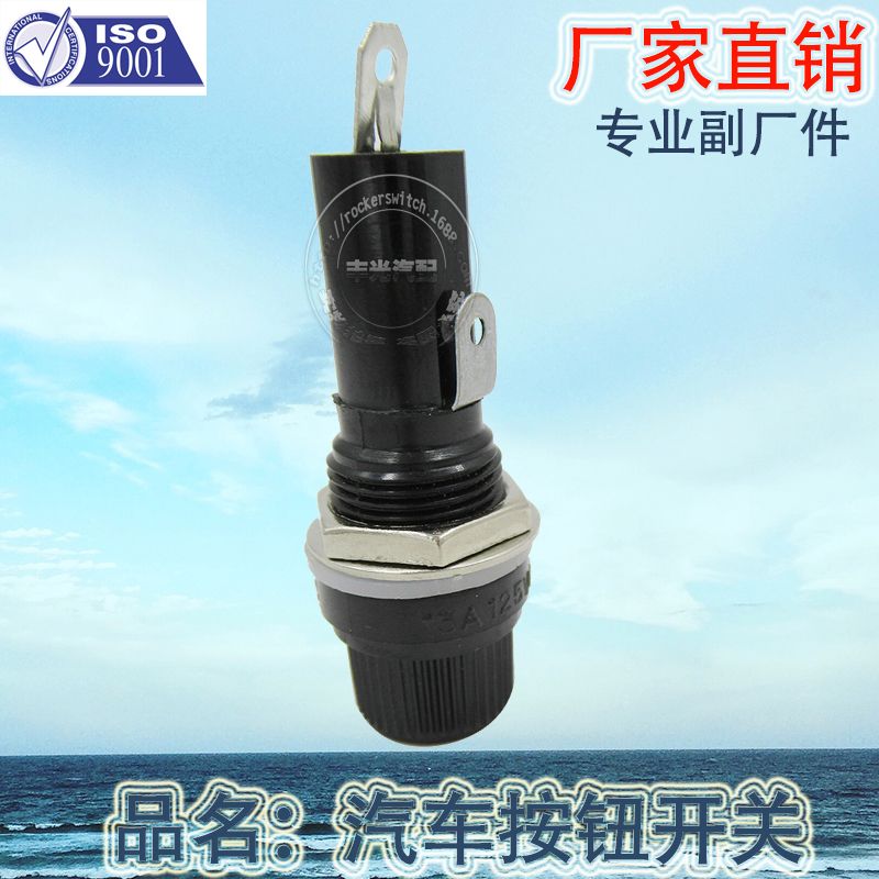 Factory direct sales 10A 250V 6*30 plastic small switch Fuse Holder2 pin button FH-103 Item Picture