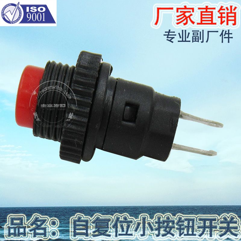 Factory direct sales of small plastic housing push-button switch self-resetting small push-button switch 1.5A 250VAC DS-316 details Picture