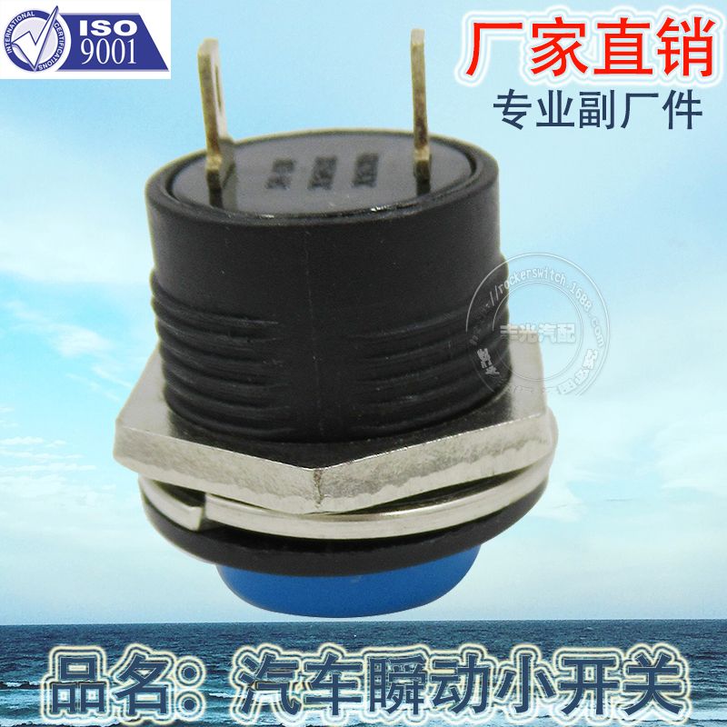 Factory direct sales 16MM small switch, bus point button, instant small switch 3A 250VAC, lockless R13-507 details Picture