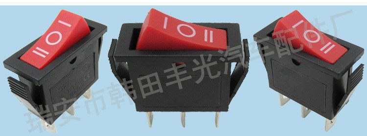 厂家直销 3插脚ON-OFF-ON船型开关电源控制开关3档家电电源开关KCD3-103详情6