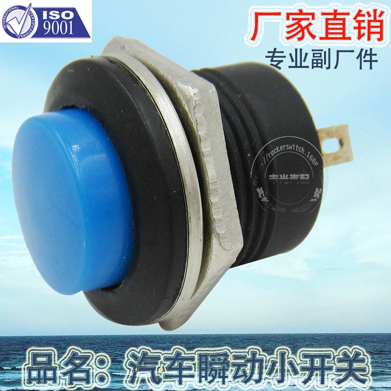 Factory direct sales 16MM small switch, bus point button, instant small switch 3A 250VAC, lockless R13-507