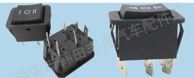 厂家直销 3插脚船型复位顶灯开关AC250/10A 125V/15A全新材质KCD2-203 KCD2-213 KCD2详情6