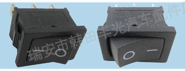 厂家直销 适用于ON-OFF船型开关方形开关改装翘板开关3插脚不带线KCD5-102 KCD1详情6
