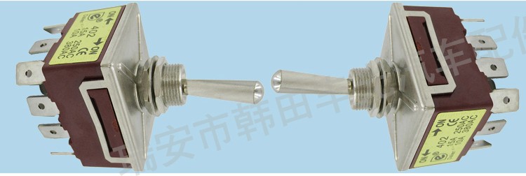 厂家直销 电动三轮车童车钮子汽车拨动电动开关12脚3档ON-OFF-ON KN3C-402P详情4