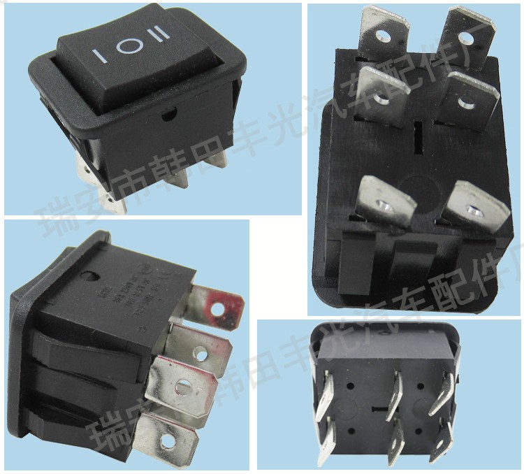 厂家直销 3插脚船型复位顶灯开关AC250/10A 125V/15A全新材质KCD2-203 KCD2-213 KCD2详情5