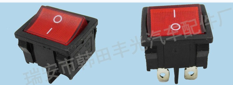 厂家直销 4脚ON-OFF带灯船型开关电热锅焊机开关小功率电源开关KCD1-6-201N详情4