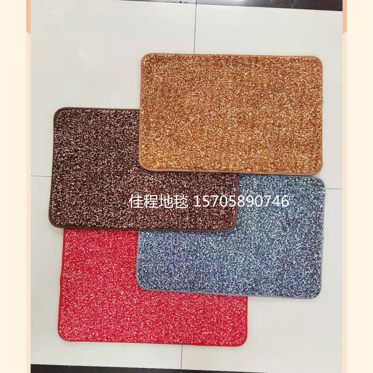 New snowflake floor mat, two-color snowflake mat, anti-slip foot mat, door mat, home mat, snowflake foot mat, 40*60cm Specification drawing