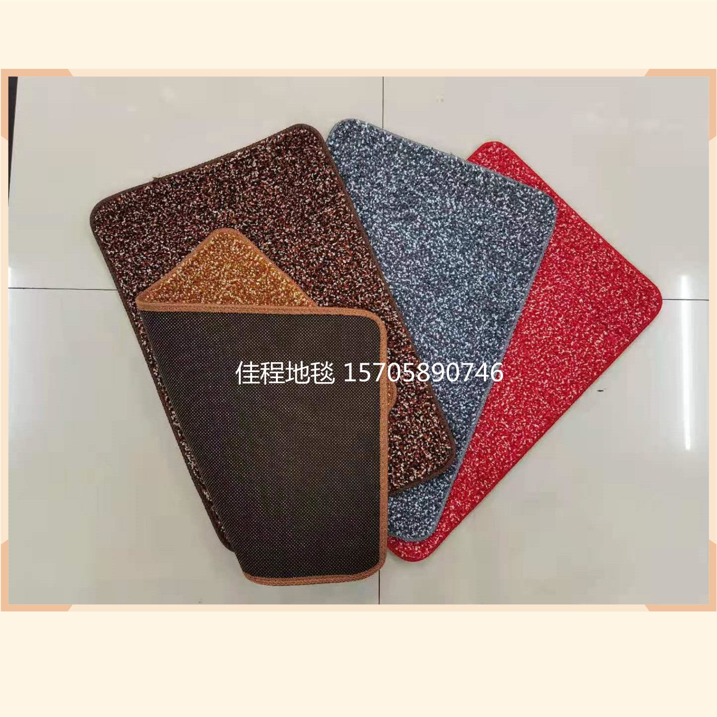 New snowflake floor mat, two-color snowflake mat, anti-slip foot mat, door mat, home mat, snowflake foot mat, 40*60cm details Picture